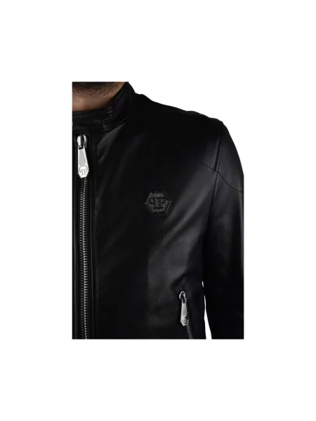 Kurtka skórzana Philipp Plein czarna