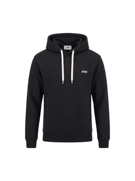 Bluza z kapturem Autry z kapturem z logo czarna