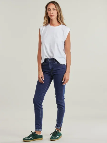 Blugi skinny Levi's® cu talie înaltă albastru