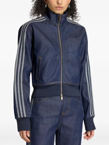 Geacă Adidas alergare cu cordon cu glugă verde