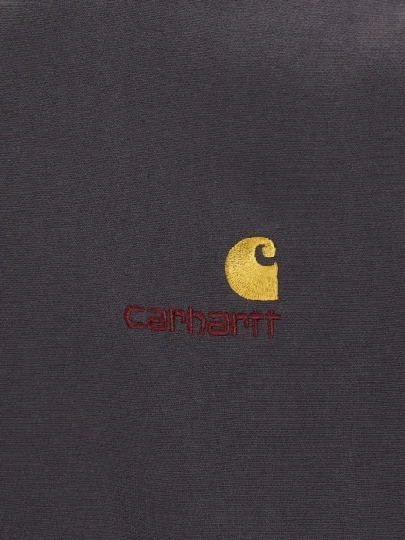 Hanorac Carhartt Wip cu broderie gri