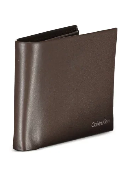 Bőr pénztárca Calvin Klein barna