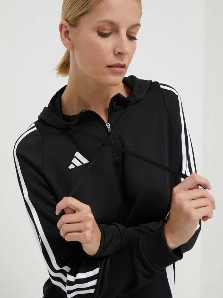 Adidas Performance hanorac de antrenament Tiro 24 negru cu glugă cu imprimeu alb