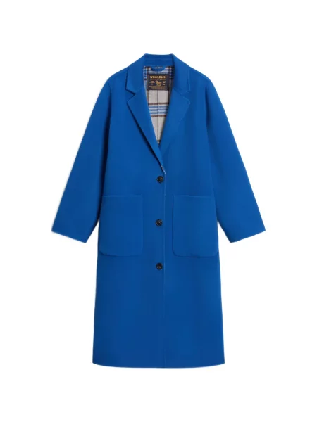 Palton Woolrich de lână albastru