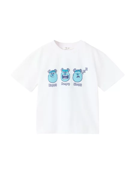 MANGO KIDS Tricou bleumarin / albastru deschis alb
