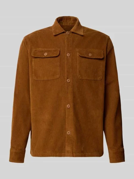 Kurtka koszulowa o kroju regular fit z sztruksu model REGENT' Jack & Jones