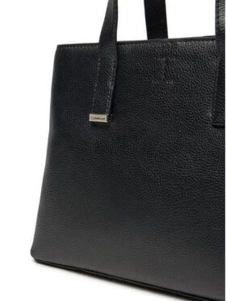 Calvin Klein Kabelka Ck Plaque Small Tote černá