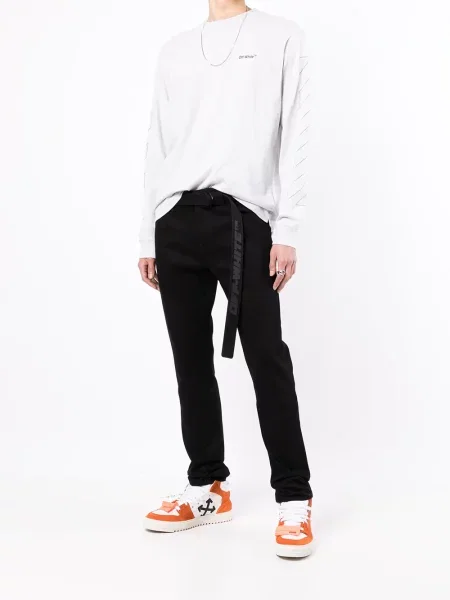 Skinny jeansy skinny Off-white białe