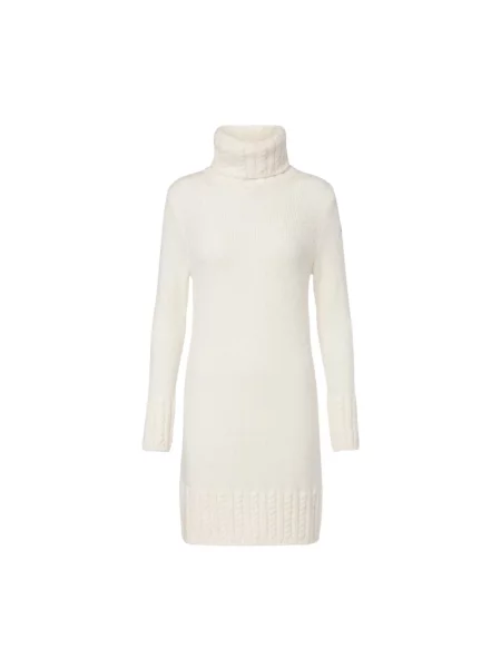 Dzianinowa sukienka Moncler biała