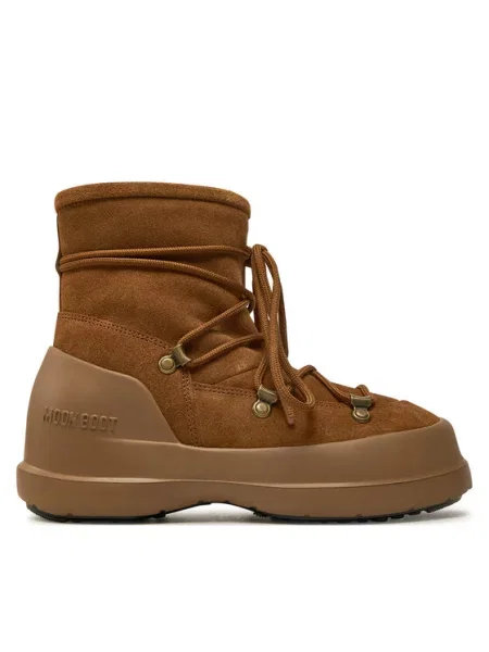 Semišové kotníkové boty Moon Boot hnědé