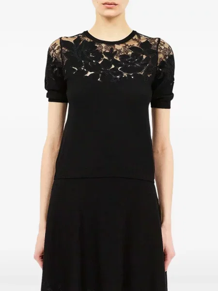 Top Ulla Johnson din dantelă negru