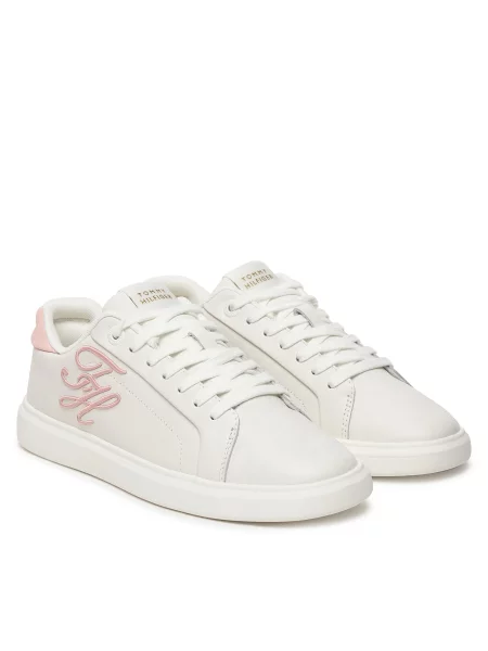 Laisvalaikio batai Tommy Hilfiger Th Icon Court Script balta