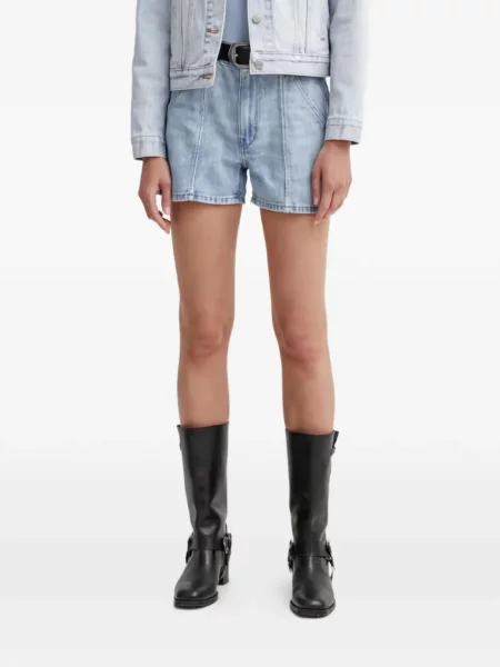 Pulover Levi's® skinny fit cu imagine cu decolteu rotund galben