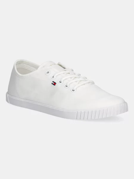 Маратонки Tommy Hilfiger с връзки с дантела бяло
