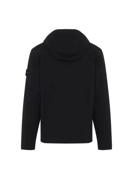 Bluza z kapturem Stone Island z kapturem z kamieniami czarna