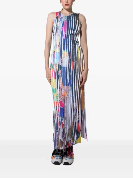 Rochie maxi Borbala cu imagine de costum albastru