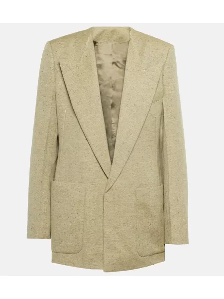 Sacou Victoria Beckham de lână verde