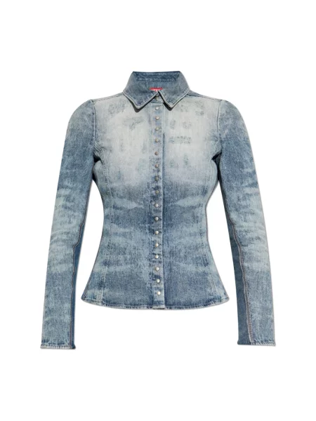 Koszula dżinsowa Diesel casual niebieski