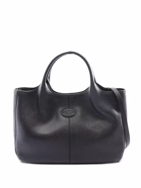 Kožená shopper kabelka Tod's černá