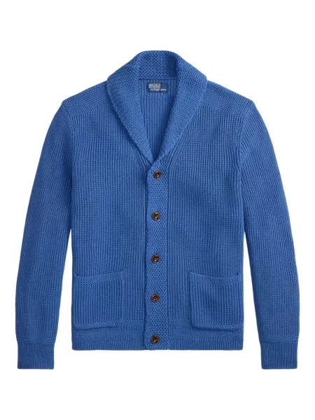 Șapcă Polo Ralph Lauren cu decolteu în V cu autograf în carouri albastru