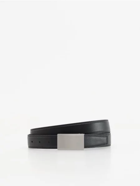 Reserved Curea din piele cu cataramă negru
