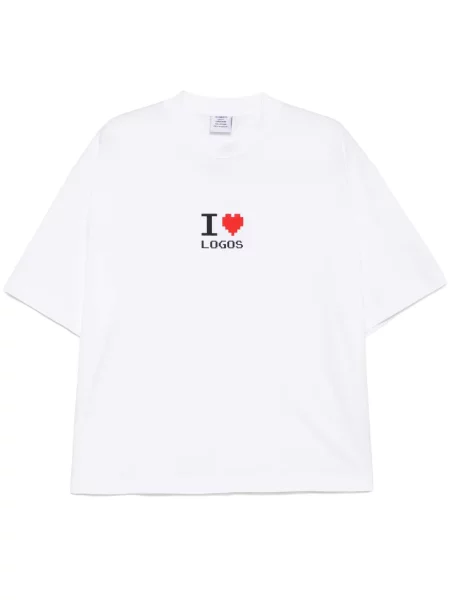 Tricou Vetements cu imagine alb