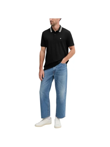 Calvin Klein Jeans Tricou polo Monogram negru