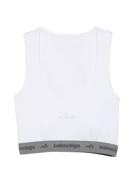 Decupat top Balenciaga cu imagine alb
