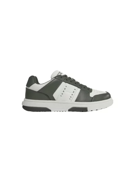 Sneakersy Tommy Hilfiger skórzane zielone
