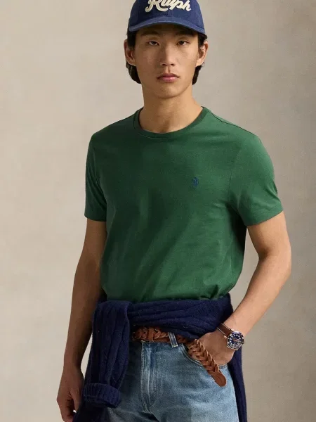Тениска Polo Ralph Lauren с изчистен дизайн червено