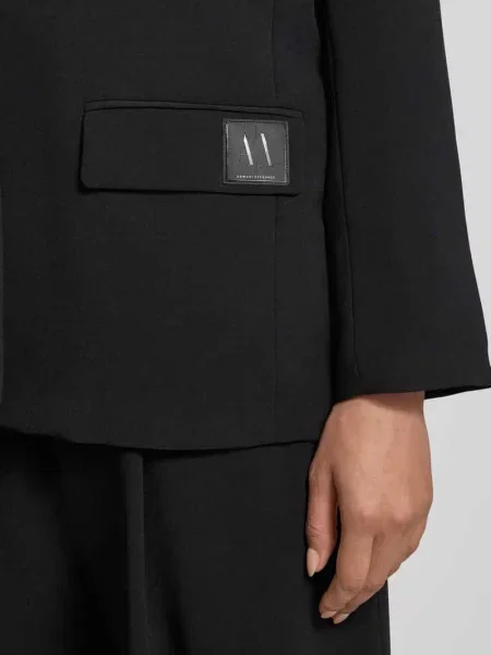 Żakiet o kroju relaxed fit z kołnierzem z połami Armani Exchange czarna