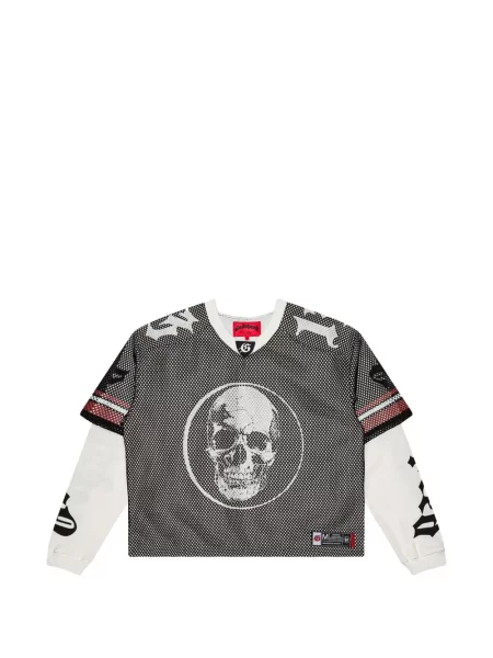 Lung tricou Godspeed plasă negru