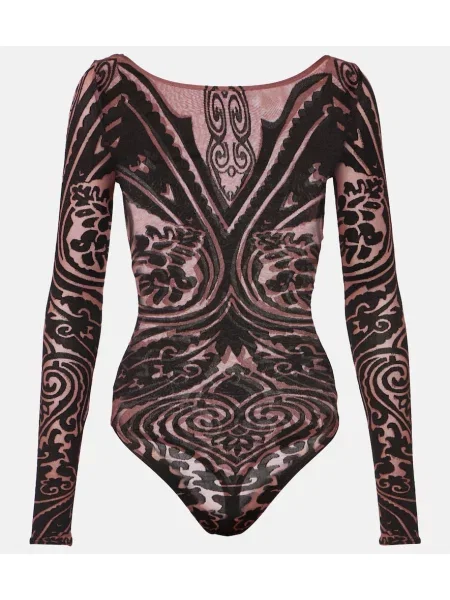 Body Wolford cu model paisley maro