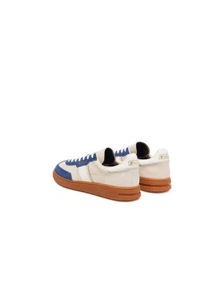 Sportcipők LAUREN RALPH LAUREN Bedford Suede Sneaker Világosbarna fehér