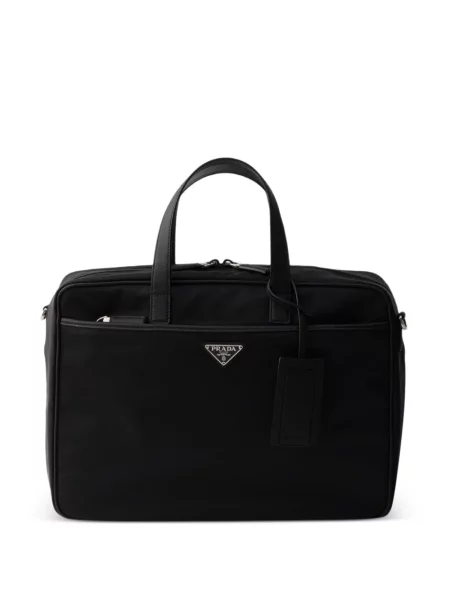 Geantă Prada din piele business negru