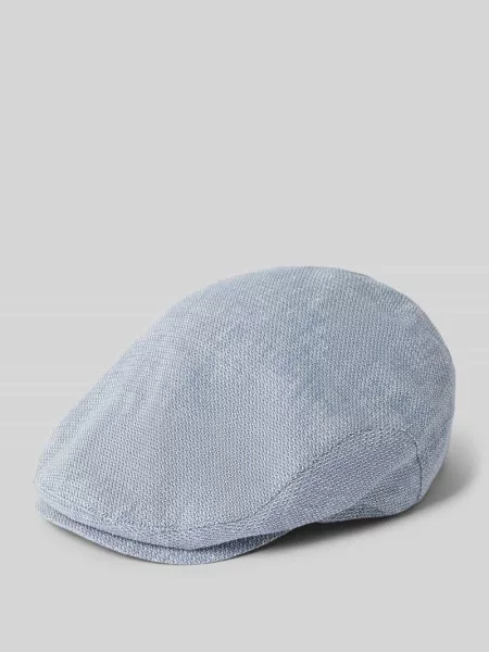 Kaszkiet z mieszanki lnu model ‘GATSBY’ Müller Headwear niebieska