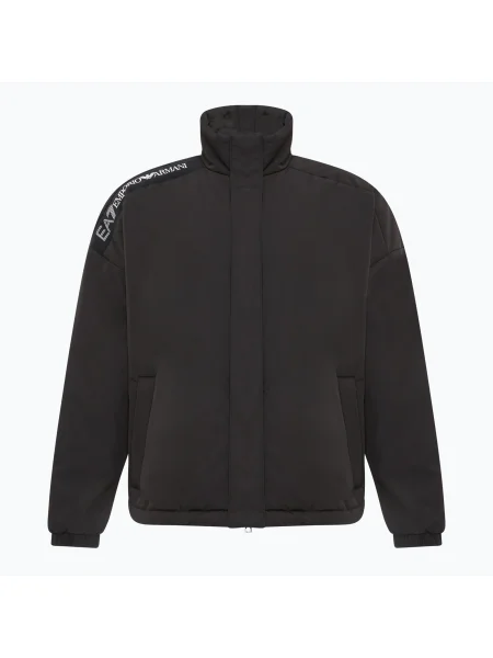 Geacă pentru bărbați Emporio Armani Train Logo Series Tape Eco Down black negru