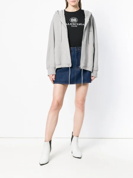 Fustă din denim Calvin Klein Jeans Est. 1978 albastru