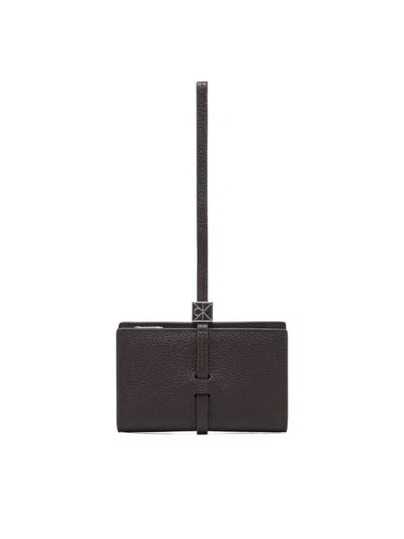 Πορτοφόλι Calvin Klein Emblem Hw Pebble Wallet On Strap καφέ