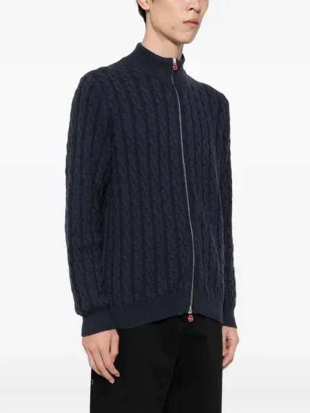 Cardigan Kiton tricotate albastru