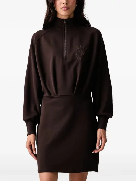 Rochie mini Armani Exchange cu broderie maro