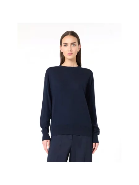 Sweter Weekend Max Mara wełniany niebieski