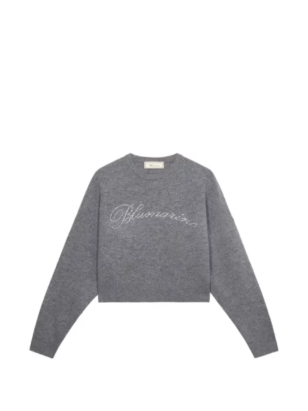 Stras pulover Blumarine de lână gri