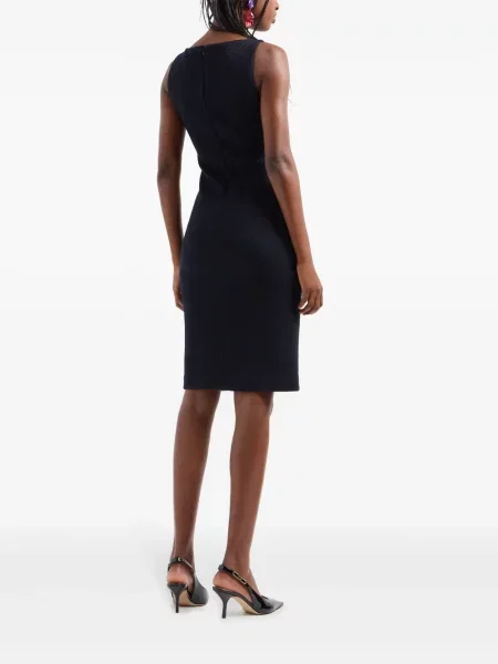 Pletena odgovarati haljina Emporio Armani crna
