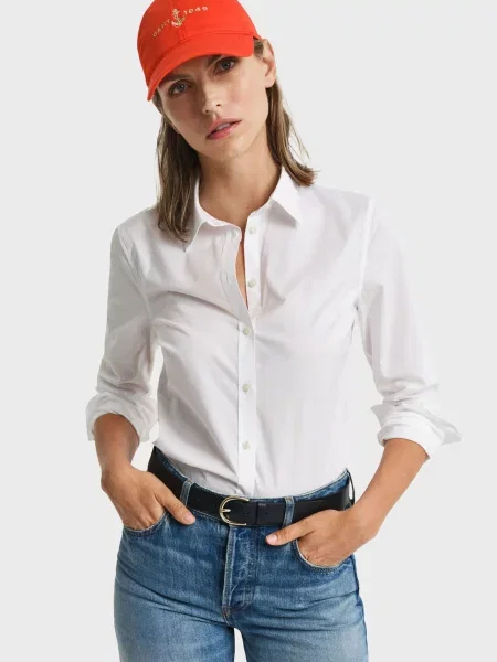 Рубашка Gant из поплина белая
