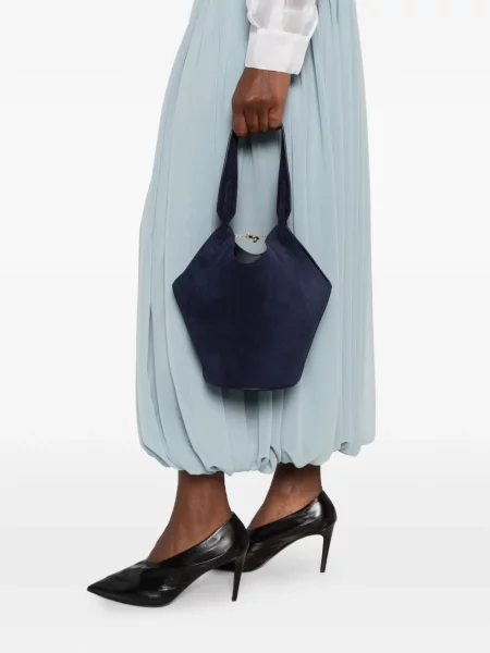 Shopper táska Khaite kék