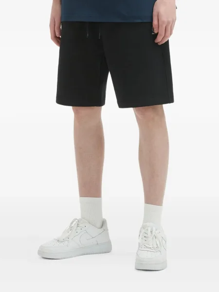 Pantaloni scurți Fingercroxx cu broderie cu cordon negru