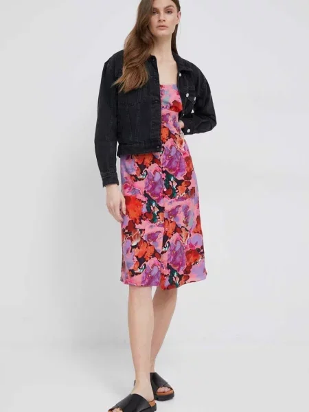 Сукня PS Paul Smith mini розкльошена рожевий