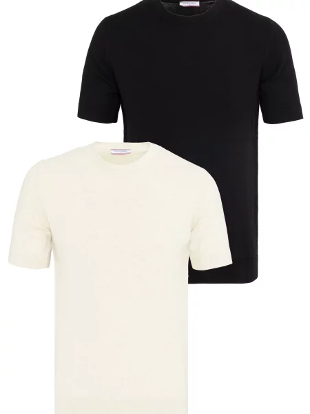 Felix Hardy Tricou ecru negru