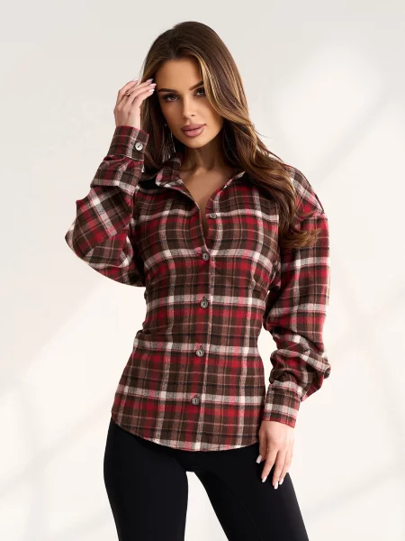 Сорочка в клітинку ISSA Plus мультиколор фланель